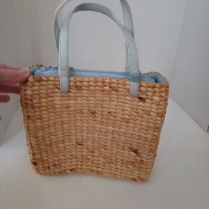 Elegant Woven Tan Satchel